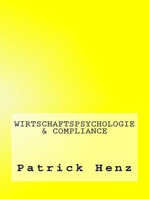 cover image of Wirtschaftspsychologie & Compliance